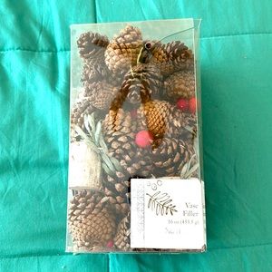 Pier 1 Imports Vase Filler, birch wood/berries/pine cones